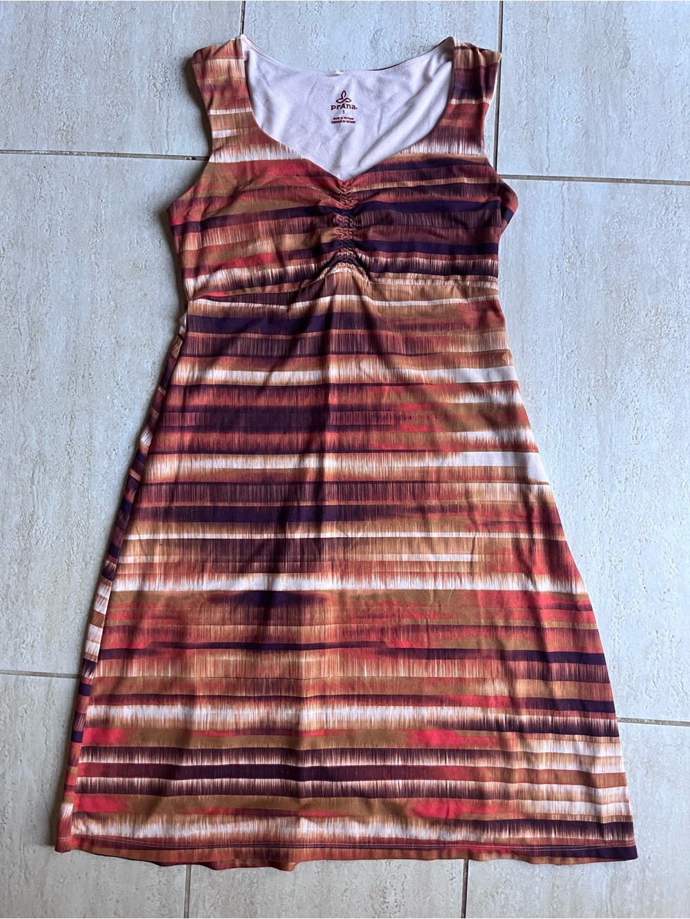 prAna Orange Print Tank Dress S | Outdoor Travel Athleisure